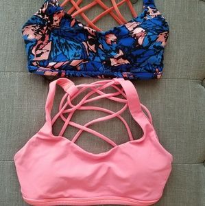 Lot of 2 Lululemon Free to be Wild Bras size 2